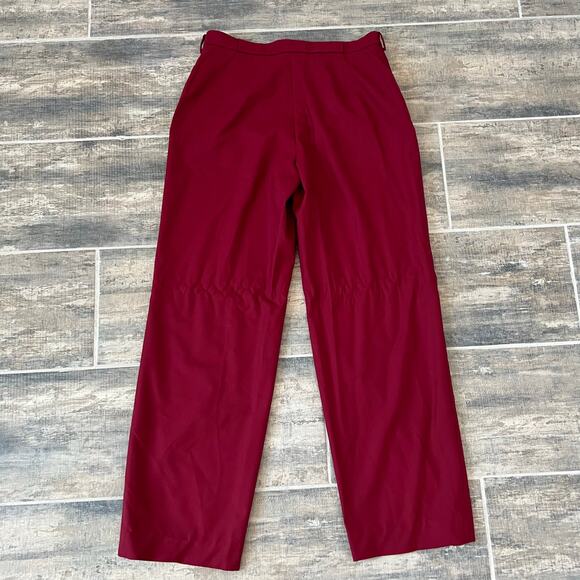 Vintage 90s Armani Collezioni Red Wool Blend Trousers Pants Italy Quiet Luxury - Picture 7 of 14